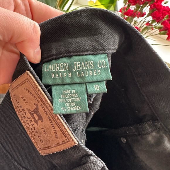 Lauren Jeans CO. Classic Black Straight Leg Jeans - Picture 8 of 11